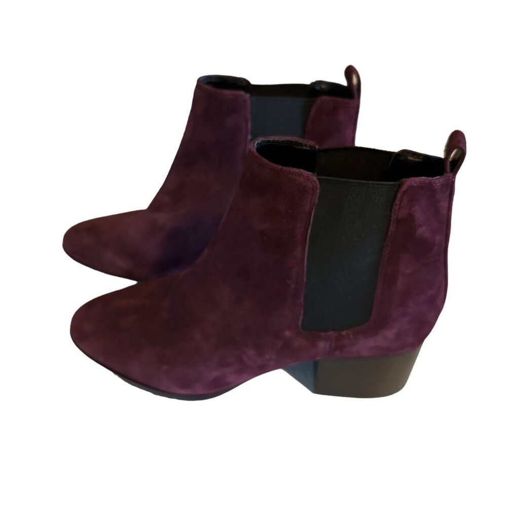 Nine West purple and black Wincolt leather and textile size 8.5 M boots - Picture 3 of 7